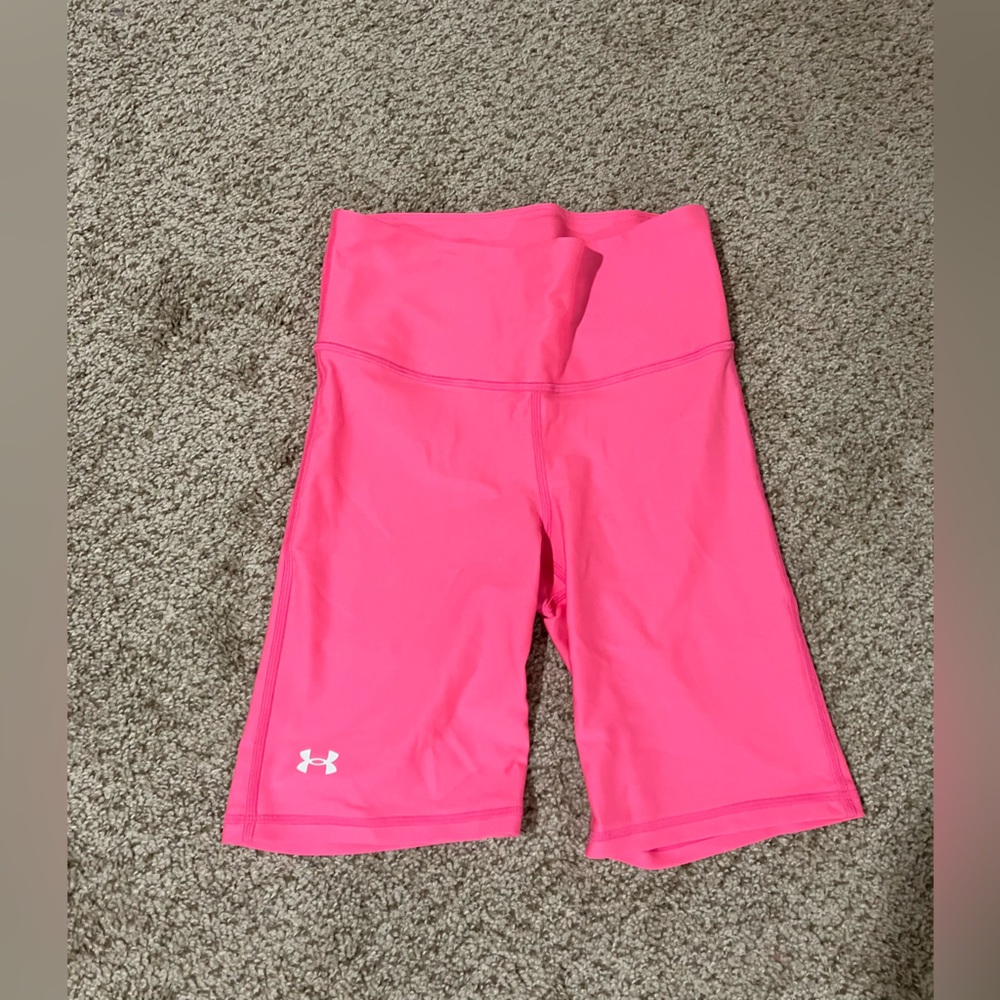 Neon pink Under Armour shorts
